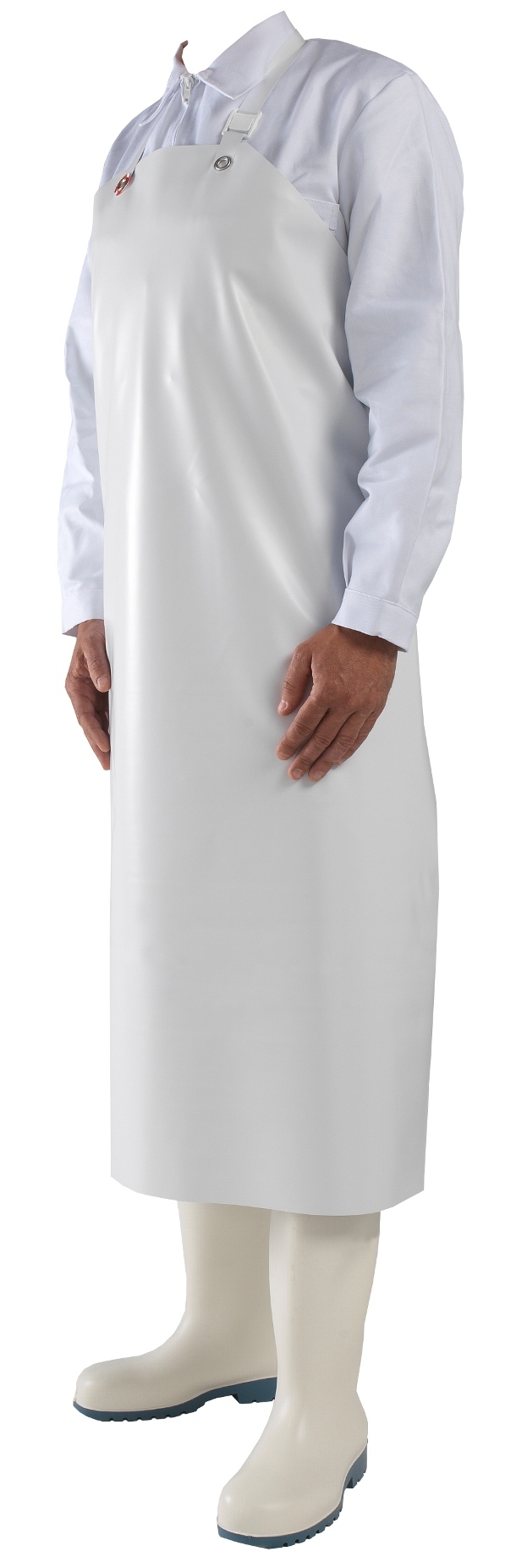 555010 APRON VINYL 90X115CM WHITE 35MY