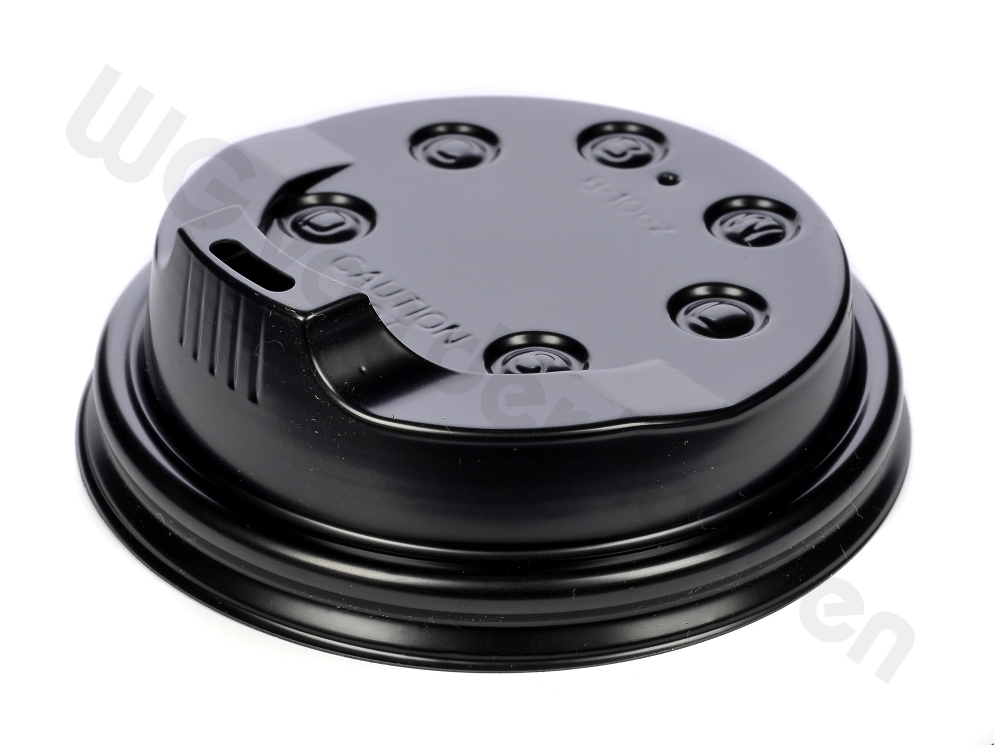 662259 TRAVEL LID BLACK FOR PAPER CUP &quot;I AM A HOT CUP&quot;