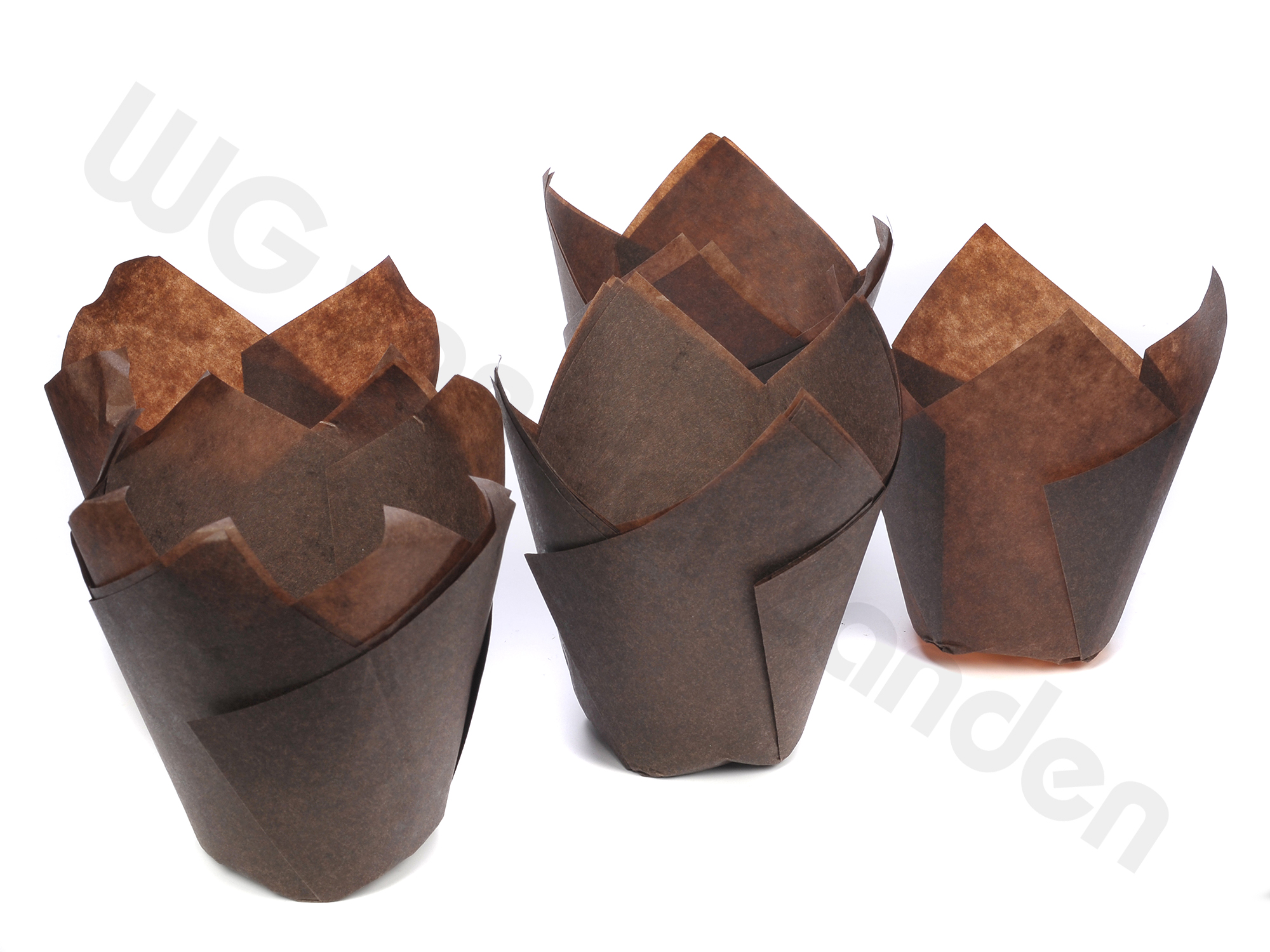 663012 BAKING CUP PAPER TULIP 70X45MM BROWN MUFFIN