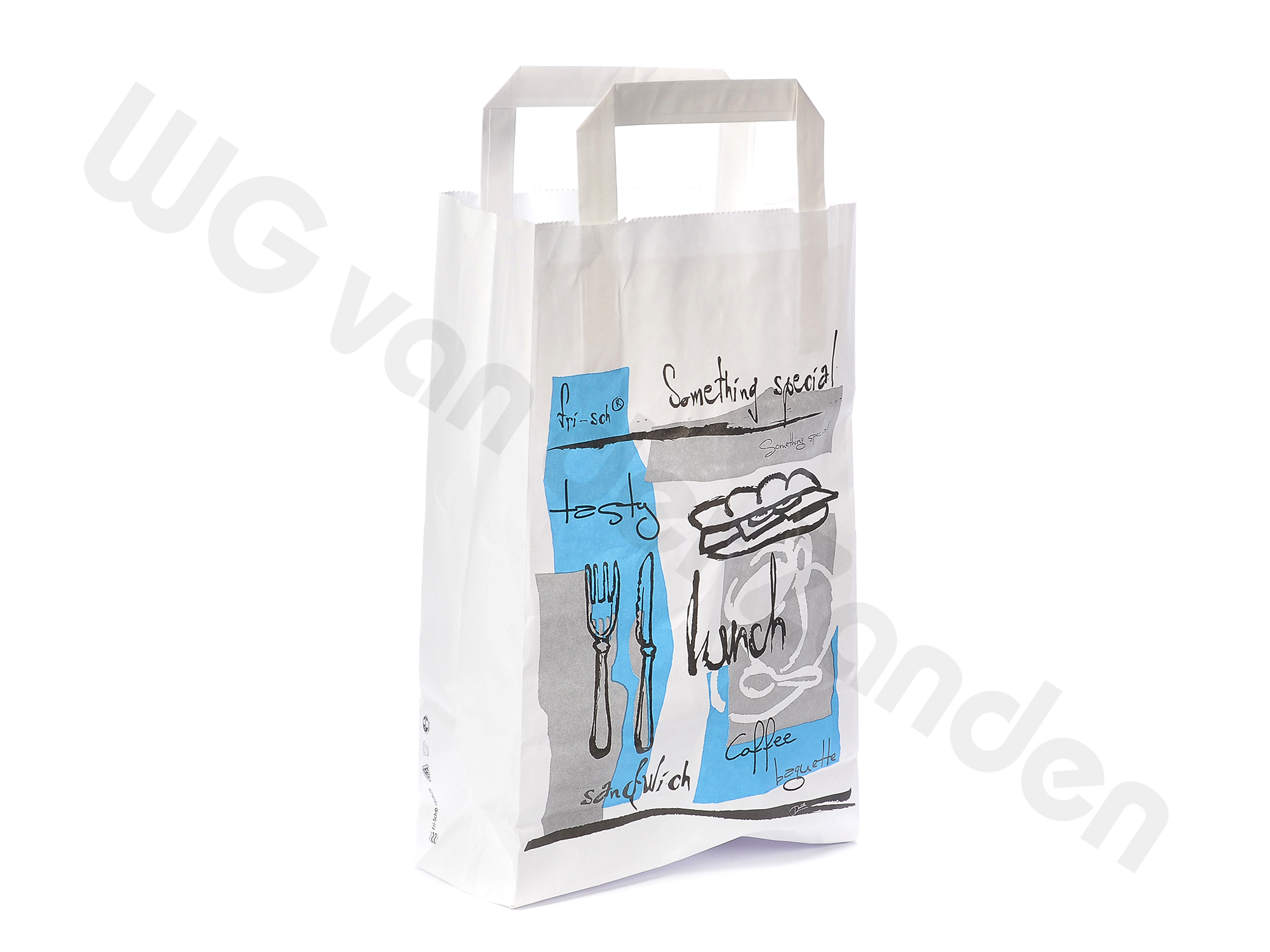 665101 LUNCHTAS PAPIER 22x10x28CM met handgreep