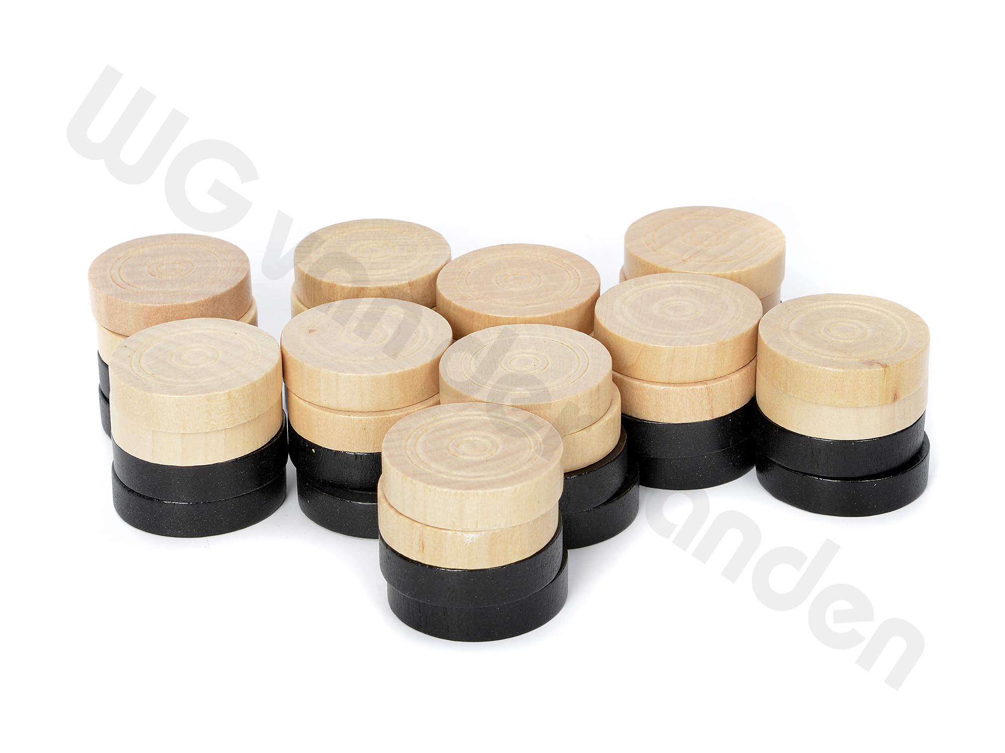 770018 CHECKERS PIECES WOOD
