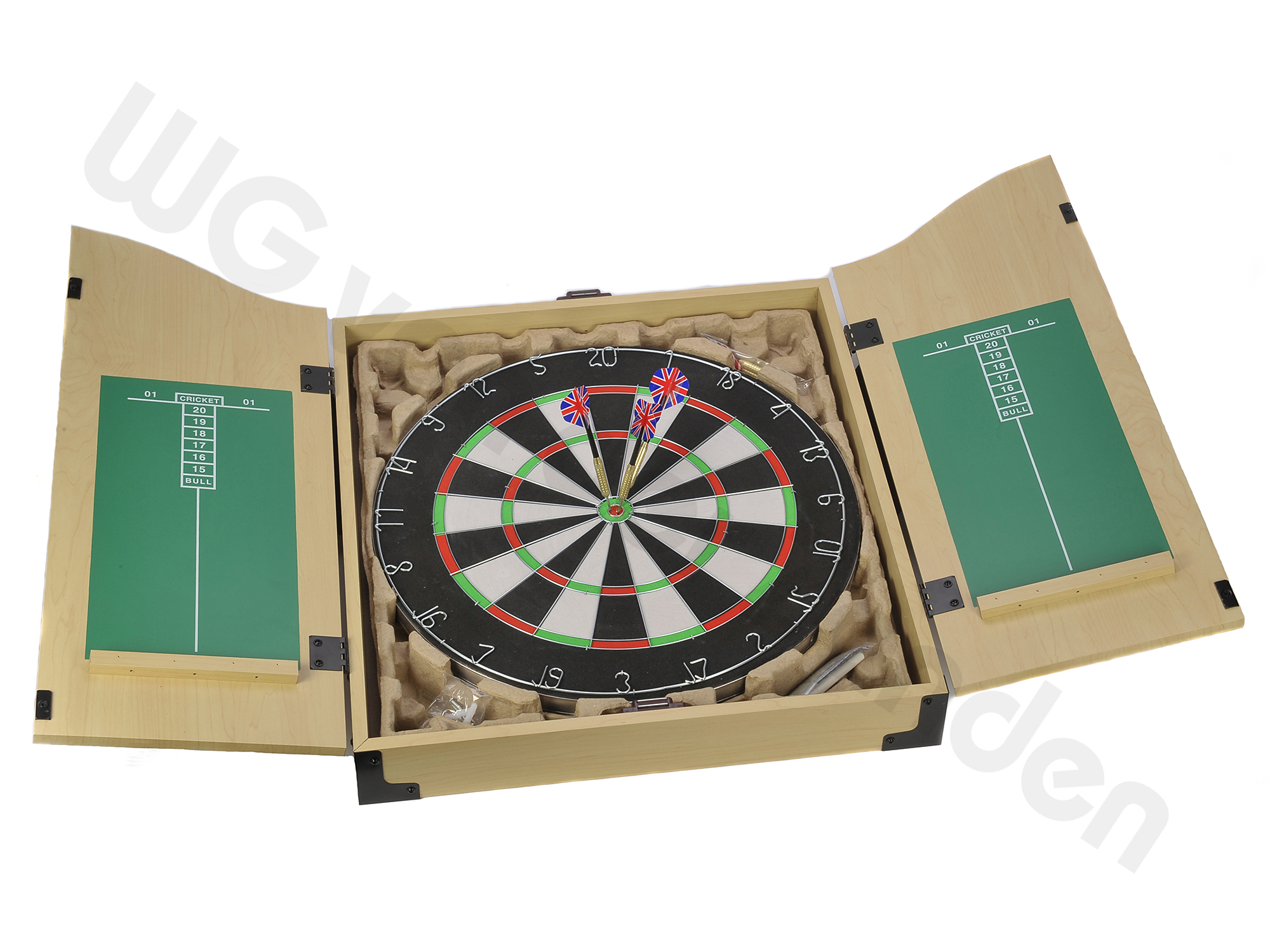 770029 DARTCABINET LUXE INCLUSIEF BORD EN 6 DARTS