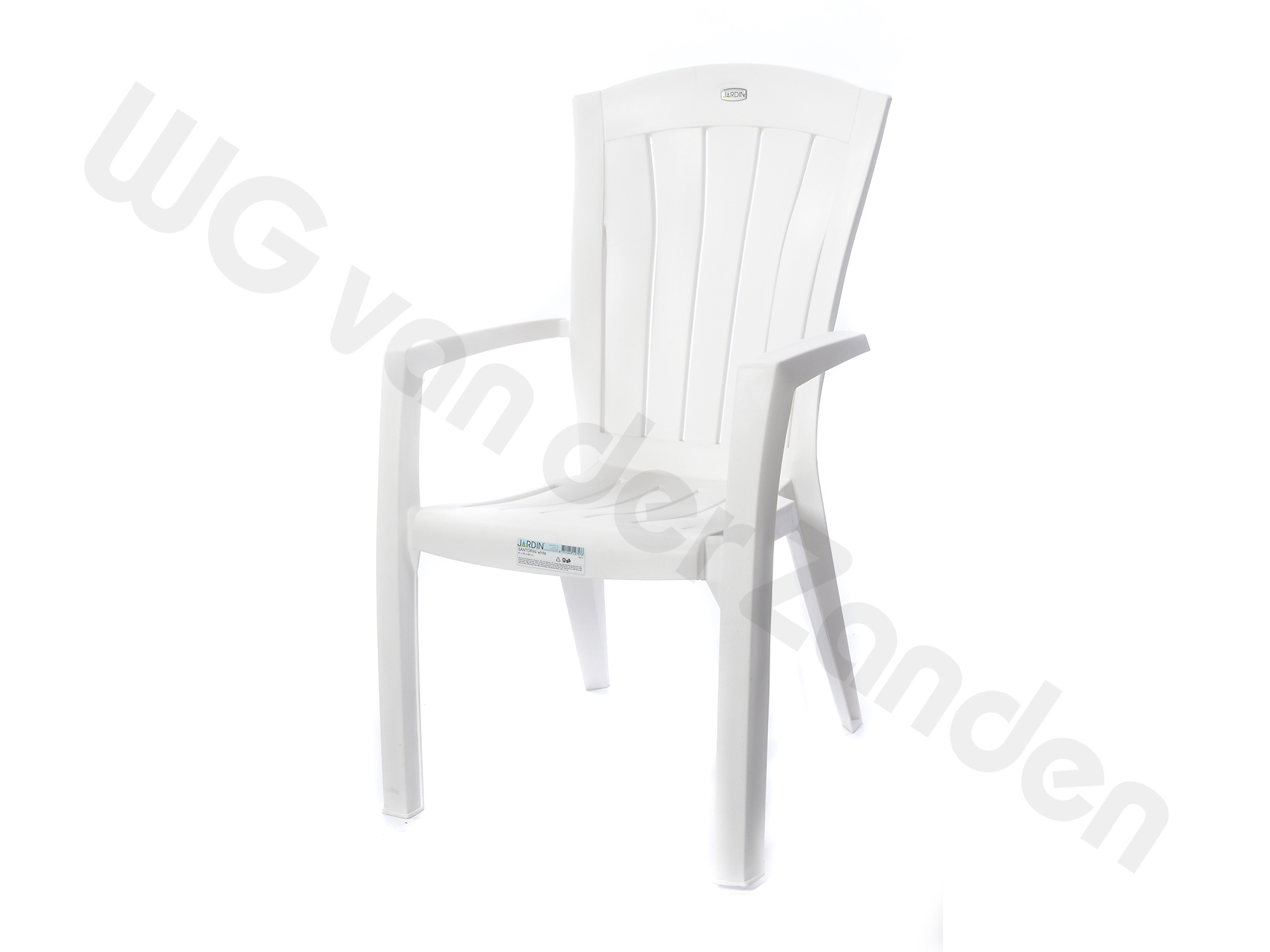 770162 CHAIR OUTDOOR LUXE PLASTIC GREY STACKABLE JARDIN