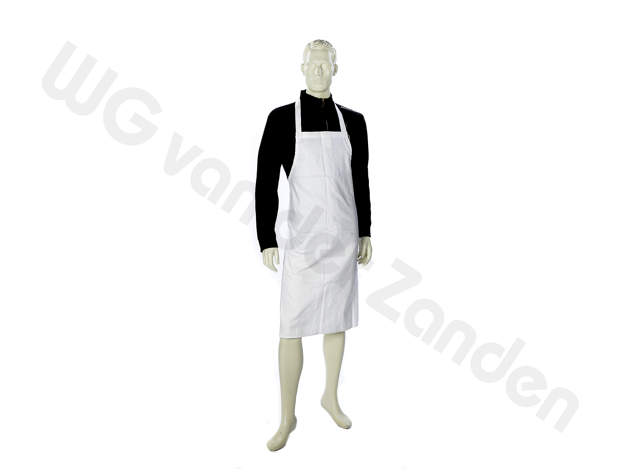 90032 APRON BIB TYPE WHITE 100/80CM POLYCOTTON