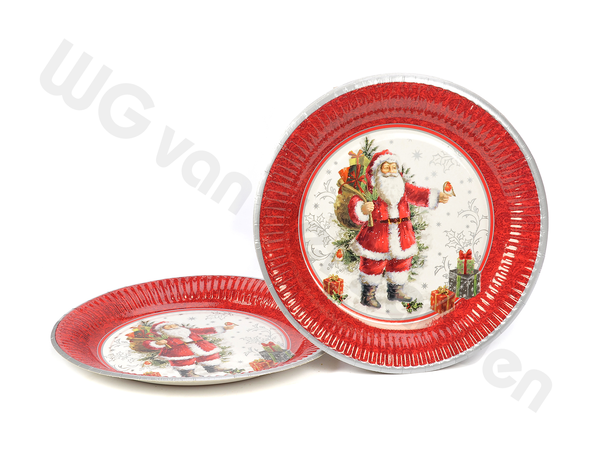 980559 XMAS PLATES DISPOSABLE PAPER 22CM