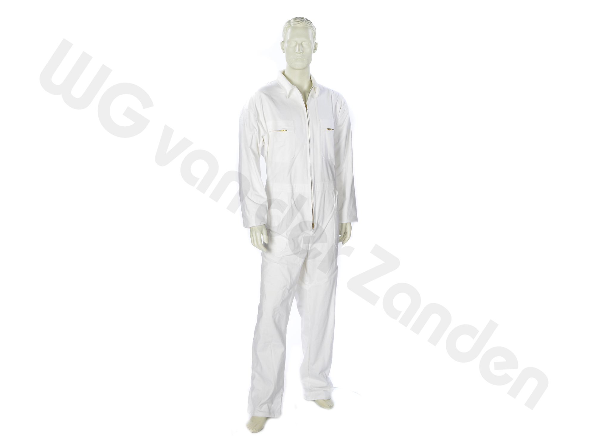 990000 BOILER SUIT 100% COTTON FASTENER WHITE SIZE 46/48 S