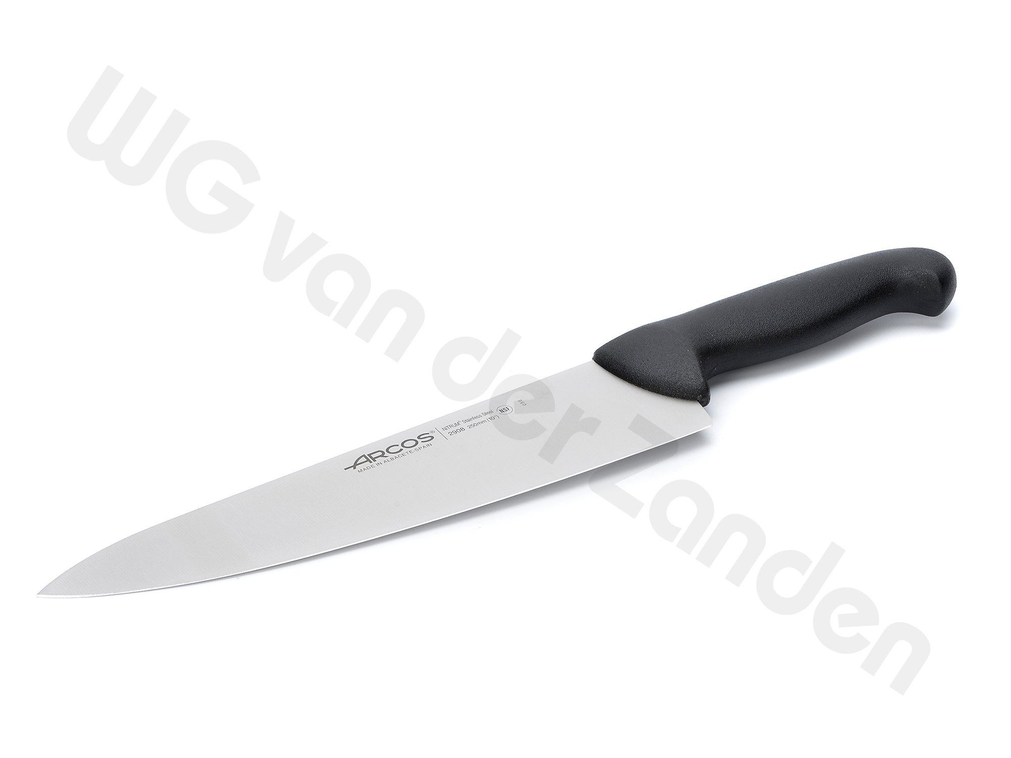 BP1007 CHEFS KNIFE 25CM BLACK HANDLE ARCOS