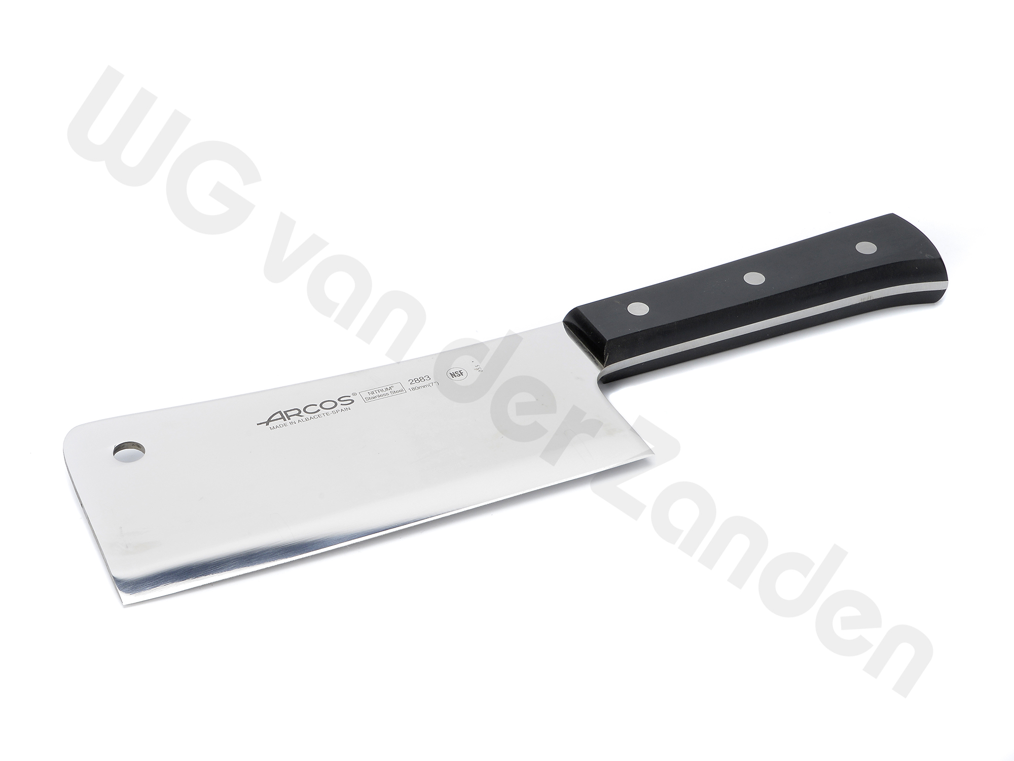 BP1014 CLEAVER  18CM / 520GR BLACK HANDLE ARCOS